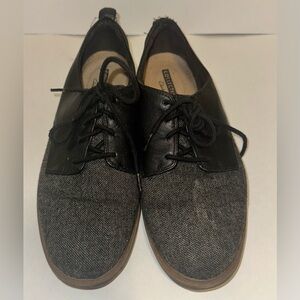 Clarks Collection Womens Size 9M Raisie Oxford Shoes Soft Leather Fabric Lace Up